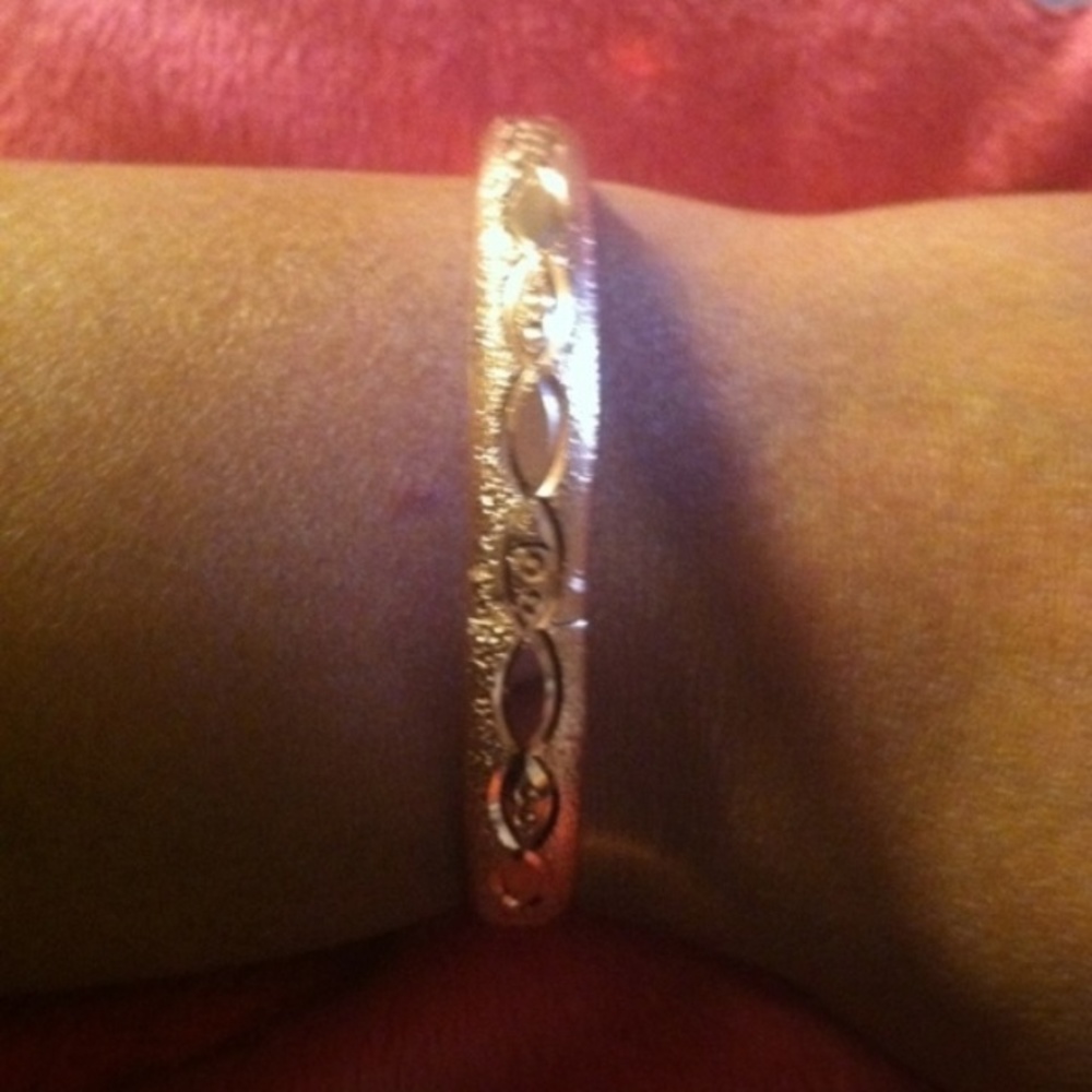 2 /14kt Solid Rose Gold Filled Bangle Bundle Sale - image 2